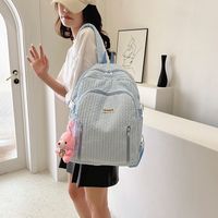 Large Waterproof 20 Inch Solid Color School Daily School Backpack main image 7