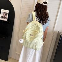 Large Waterproof 20 Inch Solid Color School Daily School Backpack main image 4