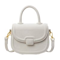 Women's Medium Pu Leather Solid Color Classic Style Streetwear Magnetic Buckle Shoulder Bag Handbag Crossbody Bag sku image 2