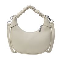 Women's Medium Pu Leather Solid Color Classic Style Streetwear Dumpling Shape Zipper Shoulder Bag Crossbody Bag sku image 3