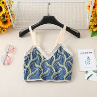Women's Vest Tank Tops Knitted Simple Style Waves main image 2