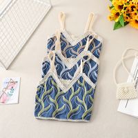 Women's Vest Tank Tops Knitted Simple Style Waves main image 7