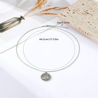 304 Stainless Steel Hip-Hop Retro Asymmetrical Solid Color Pendant Necklace main image 2