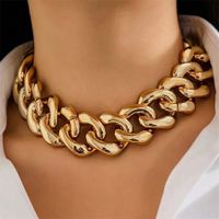 Simple Style Classic Style Solid Color Zinc Alloy 14K Gold Plated Women's Necklace sku image 1