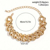 Simple Style Classic Style Solid Color Zinc Alloy 14K Gold Plated Women's Necklace main image 2