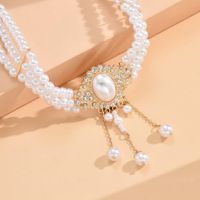 Elegante Señora Oval Perla De Imitación Embutido Diamantes De Imitación Mujeres Gargantilla main image 4
