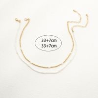 Simple Style Classic Style Round CCB Imitation Pearl Seed Bead Beaded 14K Gold Plated Women's Layered Necklaces main image 2
