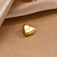 1 Piece Diameter 8mm 1.7MM 304 Stainless Steel Gold Plated Heart Shape Pendant main image 4