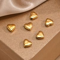 1 Piece Diameter 8mm 1.7MM 304 Stainless Steel Gold Plated Heart Shape Pendant main image 3