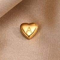 1 Piece Diameter 8mm 1.7MM 304 Stainless Steel Gold Plated Heart Shape Pendant main image 5