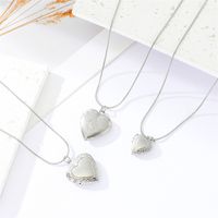 304 Stainless Steel Y2K Modern Style Classic Style Heart Shape Pendant Necklace main image 3