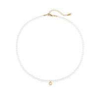 Einfacher Stil Klassischer Stil Runden Imitationsperle Perlen Überzug 18 Karat Vergoldet Frau Halskette sku image 1