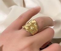 Stainless Steel 18K Gold Plated Vacation Classic Style Plating Solid Color Open Rings main image 5