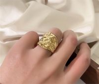 Stainless Steel 18K Gold Plated Vacation Classic Style Plating Solid Color Open Rings main image 6