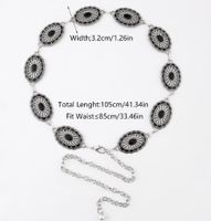 Bohemian Flower Zinc Alloy Silver Plated Women's Waist Chain main image 2