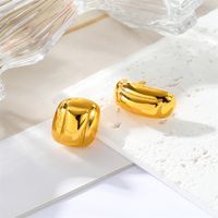 1 Pair IG Style Fairy Style French Style Geometric Solid Color Copper 18K Gold Plated Ear Studs main image 5