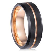 Hip-Hop Retro Solid Color Tungsten Steel Men's Rings main image 1