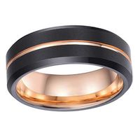 Hip-Hop Retro Solid Color Tungsten Steel Men's Rings main image 3