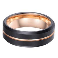 Hip-Hop Retro Solid Color Tungsten Steel Men's Rings main image 4