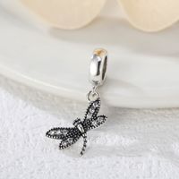 1 Pièce Argent Sterling Zircon Irrégulier Livre Libellule Pendentif main image 5