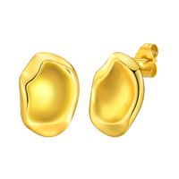 1 Pair IG Style Geometric Copper Alloy 18K Gold Plated Ear Studs main image 9