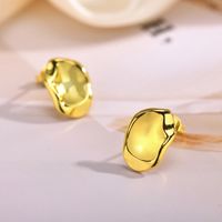 1 Pair IG Style Geometric Copper Alloy 18K Gold Plated Ear Studs main image 3