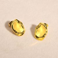 1 Pair IG Style Geometric Copper Alloy 18K Gold Plated Ear Studs main image 5