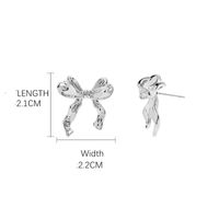 1 Pair Simple Style Classic Style Bow Knot Plating Alloy Gold Plated Ear Studs sku image 3