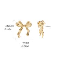 1 Pair Simple Style Classic Style Bow Knot Plating Alloy Gold Plated Ear Studs sku image 4