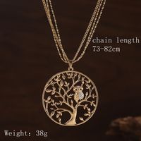 Vintage Style Simple Style Solid Color Zinc Alloy Plating Inlay Rhinestones 18K Gold Plated Silver Plated Women's Pendant Necklace sku image 1