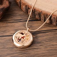 Copper 18K Gold Plated MAMA Plating Hollow Out Inlay Letter Zircon Pendant Necklace main image 3