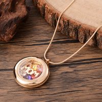Copper 18K Gold Plated MAMA Plating Hollow Out Inlay Letter Zircon Pendant Necklace main image 5