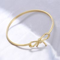 Copper Casual Elegant Simple Style Bow Knot Bangle main image 6