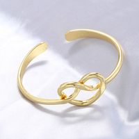 Copper Casual Elegant Simple Style Bow Knot Bangle main image 3