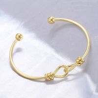 Copper Casual Elegant Simple Style Bow Knot Bangle main image 4