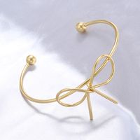 Copper Casual Elegant Simple Style Bow Knot Bangle main image 5