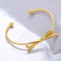 Copper Casual Elegant Simple Style Bow Knot Bangle main image 8