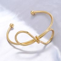 Copper Casual Elegant Simple Style Bow Knot Bangle sku image 7