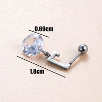 1 Piece Casual French Style Korean Style Round Butterfly Inlay Copper Pearl Zircon Ear Studs main image 4