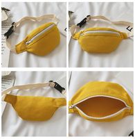 Kid'S Small Canvas Solid Color Basic Shell Lock Clasp Fanny Pack main image 2