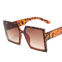 Simple Style Solid Color Leopard Ac Square Full Frame Women's Sunglasses sku image 2