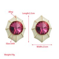1 Pair Casual Modern Style Classic Style Geometric Inlay Alloy Glass Ear Studs main image 2