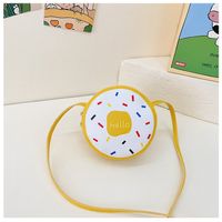 Kinder Mini Pu-leder Donuts Süß Runden Reißverschluss Schultertasche Kreistasche Umhängetasche main image 4