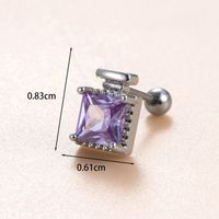 1 Piece Casual French Style Korean Style Heart Shape Perfume Bottle Inlay Copper Zircon Ear Studs main image 2