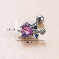 1 Piece Casual French Style Korean Style Heart Shape Perfume Bottle Inlay Copper Zircon Ear Studs main image 4