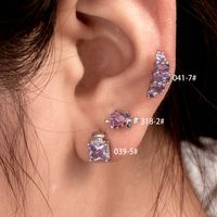 1 Piece Casual French Style Korean Style Heart Shape Perfume Bottle Inlay Copper Zircon Ear Studs main image 1