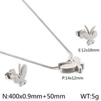 Titanium Steel 18K Gold Plated Elegant Simple Style Butterfly Bow Knot Bracelets Earrings Necklace sku image 7