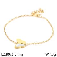 Titanium Steel 18K Gold Plated Elegant Simple Style Butterfly Bow Knot Bracelets Earrings Necklace sku image 9