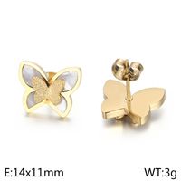 Titanium Steel 18K Gold Plated Elegant Simple Style Butterfly Bow Knot Bracelets Earrings Necklace sku image 24