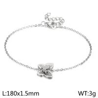 Titanium Steel 18K Gold Plated Elegant Simple Style Butterfly Bow Knot Bracelets Earrings Necklace sku image 10